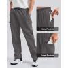 image:imageKSwiss Mens Cargo Pants  Relaxed Fit Open Bottom Tapered Pants Sweatpants with Drawstring for Casual Lounge OutdoorBlackGrey