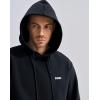 image:imageKSwiss Mens Hoodies  Pullover Long Sleeve Sweatshirt Casual Club Hooded for Gym WorkoutBlack