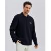 image:imageKSwiss Mens Knit Polo Shirts  Long Sleeve Polo Sweaters Shirt Classic Collared Button Casual Work GolfBlack