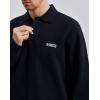 image:imageKSwiss Mens Knit Polo Shirts  Long Sleeve Polo Sweaters Shirt Classic Collared Button Casual Work GolfBlack