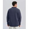image:imageKSwiss Mens Knit Polo Shirts  Long Sleeve Polo Sweaters Shirt Classic Collared Button Casual Work GolfGrey Blue