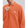 image:imageKSwiss Mens Knit Polo Shirts  Long Sleeve Polo Sweaters Shirt Classic Collared Button Casual Work GolfOrange