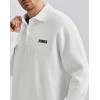 image:imageKSwiss Mens Knit Polo Shirts  Long Sleeve Polo Sweaters Shirt Classic Collared Button Casual Work GolfWhite