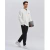 image:imageKSwiss Mens Knit Polo Shirts  Long Sleeve Polo Sweaters Shirt Classic Collared Button Casual Work GolfWhite