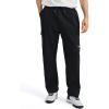 image:imageKSwiss Mens Cargo Pants  Relaxed Fit Open Bottom Tapered Pants Sweatpants with Drawstring for Casual Lounge OutdoorBlackBlack