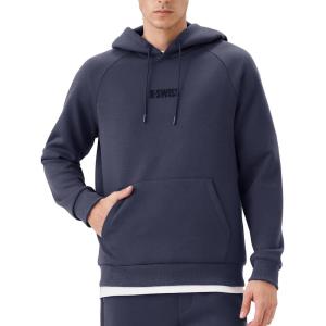 image:imageKSwiss Heritage Mens Hoodies  Pullover Long Sleeve Sweatshirt Casual Club Hooded for Gym WorkoutPurple