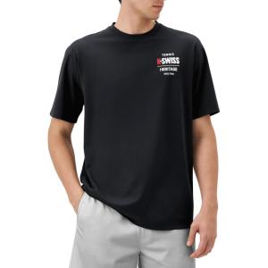 image:imageKSwiss Heritage Mens Silky Tech TShirt Soft Crewneck TShirts with EcoEmbossed Graphic for Sport Work CasualBlack