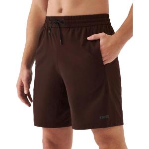 image:imageKSwiss Mens Athletic Running Shorts  Lightweight Breathable Workout Shorts Sports Gym Basketball 7BrownBrown