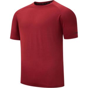 image:imageKSwiss Mens Athletic Workout TShirts  DryAero Performance Lightweight Quick Dry Shirts Tops for Tennis Running GymRedBlack