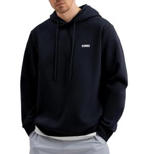 image:imageKSwiss Mens Hoodies  Pullover Long Sleeve Sweatshirt Casual Club Hooded for Gym WorkoutBlack