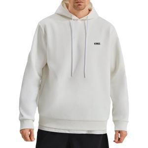 image:imageKSwiss Mens Hoodies  Pullover Long Sleeve Sweatshirt Casual Club Hooded for Gym WorkoutWhite