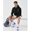 image:imageKSwiss Mens Tennis Print Hoodie  Long Sleeve Pullover Hooded Sweatshirts with Kangaroo PocketsBlackBlack