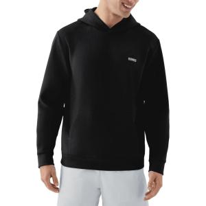 image:imageKSwiss Mens Tennis Print Hoodie  Long Sleeve Pullover Hooded Sweatshirts with Kangaroo PocketsBlackBlack