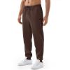 image:imageKSwiss Mens Jogger with Pockets  Relaxed Fit Tapered Pants Sweatpants with Drawstring for Casual LoungeBrown