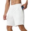 image:imageKSwiss Mens Running Athletic Shorts 8  Lightweight Quick Dry Workout Gym Tennis Shorts Active SportWhite