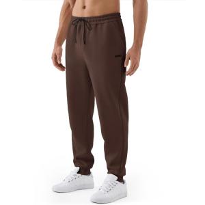 image:imageKSwiss Mens Jogger with Pockets  Relaxed Fit Tapered Pants Sweatpants with Drawstring for Casual LoungeBrown