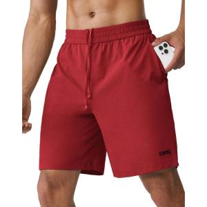 image:imageKSwiss Mens Running Athletic Shorts 8  Lightweight Quick Dry Workout Gym Tennis Shorts Active SportRedBlack