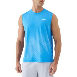 image:imageKSwiss Mens Workout Tank Top  DryAero Performance Sleeveless Running Shirts Quick Dry for Tennis Athletic GymBlue NavyWhite Grey