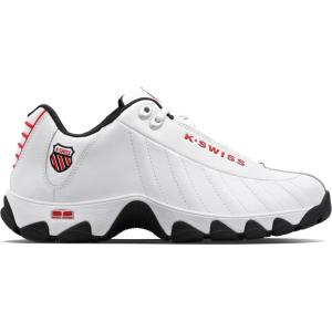 image:imageKSwiss Mens ST329 CMF Sneaker Wide Tennis Walking Shoes Leather UpperWhiteBlackMars Red