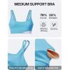 image:imageKSwiss CICLO Fiber Sports Bras for Women  Scoop Neck Thin Straps Padded Yoga Bras Medium Support Workout Gym TopsBlue Misc