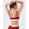 image:imageKSwiss CICLO Fiber Sports Bras for Women  Scoop Neck Thin Straps Padded Yoga Bras Medium Support Workout Gym TopsRedBlack