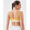 image:imageKSwiss CICLO Fiber Sports Bras for Women  Scoop Neck Thin Straps Padded Yoga Bras Medium Support Workout Gym TopsYellow
