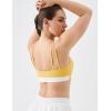 image:imageKSwiss CICLO Fiber Sports Bras for Women  Scoop Neck Thin Straps Padded Yoga Bras Medium Support Workout Gym TopsYellow