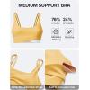 image:imageKSwiss CICLO Fiber Sports Bras for Women  Scoop Neck Thin Straps Padded Yoga Bras Medium Support Workout Gym TopsYellow
