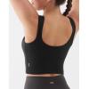 image:imageKSwiss Crop Tank Tops for Women  Square Neck Longline Sports Bras PaddedBlack