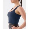 image:imageKSwiss Crop Tank Tops for Women  Square Neck Longline Sports Bras PaddedBlue
