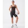 image:imageKSwiss Crop Tank Tops for Women  Square Neck Longline Sports Bras PaddedBrown