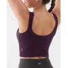 image:imageKSwiss Crop Tank Tops for Women  Square Neck Longline Sports Bras PaddedPurple