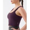 image:imageKSwiss Crop Tank Tops for Women  Square Neck Longline Sports Bras PaddedPurple