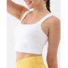 image:imageKSwiss Crop Tank Tops for Women  Square Neck Longline Sports Bras PaddedWhite