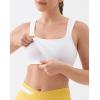 image:imageKSwiss Crop Tank Tops for Women  Square Neck Longline Sports Bras PaddedWhite