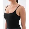 image:imageKSwiss Crop Tops for Women  Adjustable Thin Straps Square Neck Padded Sports BraBlack