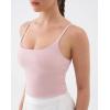 image:imageKSwiss Crop Tops for Women  Adjustable Thin Straps Square Neck Padded Sports BraPink