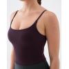 image:imageKSwiss Crop Tops for Women  Adjustable Thin Straps Square Neck Padded Sports BraPurple