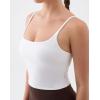 image:imageKSwiss Crop Tops for Women  Adjustable Thin Straps Square Neck Padded Sports BraWhite