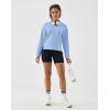image:imageKSwiss Cropped Sweatshirts for Women  Crewneck Pullover Sweatshirt Long Sleeve Workout Crop Tops Soft and LightweightBlue
