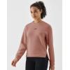 image:imageKSwiss Cropped Sweatshirts for Women  Crewneck Pullover Sweatshirt Long Sleeve Workout Crop Tops Soft and LightweightDeep Brown