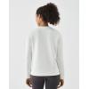 image:imageKSwiss Cropped Sweatshirts for Women  Crewneck Pullover Sweatshirt Long Sleeve Workout Crop Tops Soft and LightweightWhite