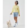 image:imageKSwiss Cropped Sweatshirts for Women  Crewneck Pullover Sweatshirt Long Sleeve Workout Crop Tops Soft and LightweightYellow