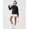 image:imageKSwiss Hoodies for Women  Long Sleeve Pullover Hooded Sweatshirt with Pocket Casual Athletic Workout TopBlackBlack
