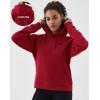 image:imageKSwiss Hoodies for Women  Long Sleeve Pullover Hooded Sweatshirt with Pocket Casual Athletic Workout TopRedBlack