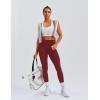 image:imageKSwiss Leggings for Women  Soft Stretchy High Waist 25 with Pockets Lounge Yoga Pants Workout Athletic Casual01mini Pocketred Brown