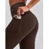 image:imageKSwiss Leggings for Women  Soft Stretchy High Waist 25 with Pockets Lounge Yoga Pants Workout Athletic Casual02side Pocketsdark Brown