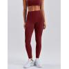 image:imageKSwiss Leggings for Women  Soft Stretchy High Waist 25 with Pockets Lounge Yoga Pants Workout Athletic Casual02side Pocketsred Brown