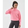 image:imageKSwiss Quarter Zip Sweatshirts for Women Long Sleeve Pullover Hoodies with Pockets Mock Neck Crop Tops Spring OutfitsPinkMisc