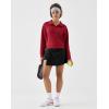 image:imageKSwiss Quarter Zip Sweatshirts for Women Long Sleeve Pullover Hoodies with Pockets Mock Neck Crop Tops Spring OutfitsRedBlack